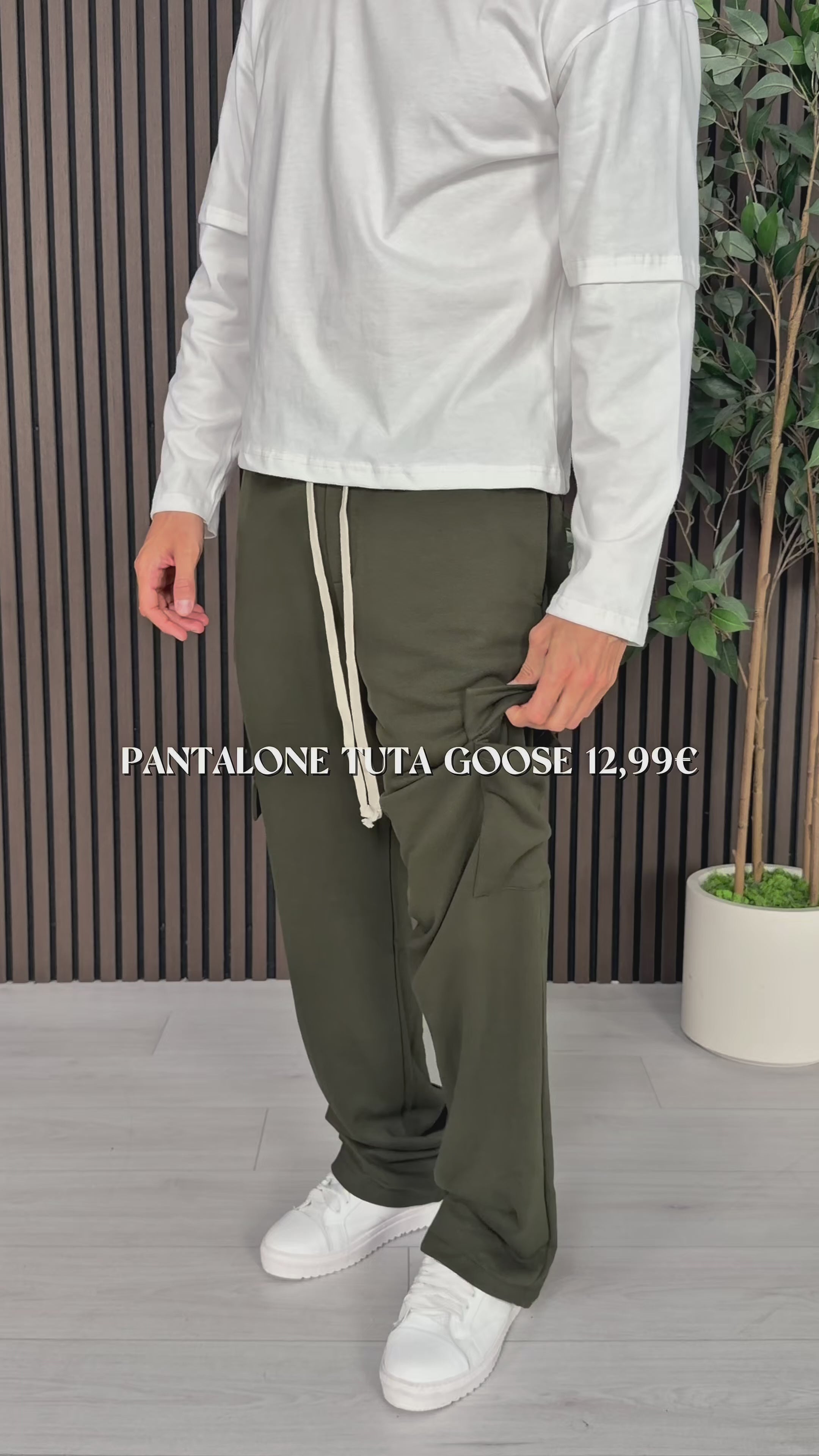 PANTALONE TUTA GOOSE TASCONATO